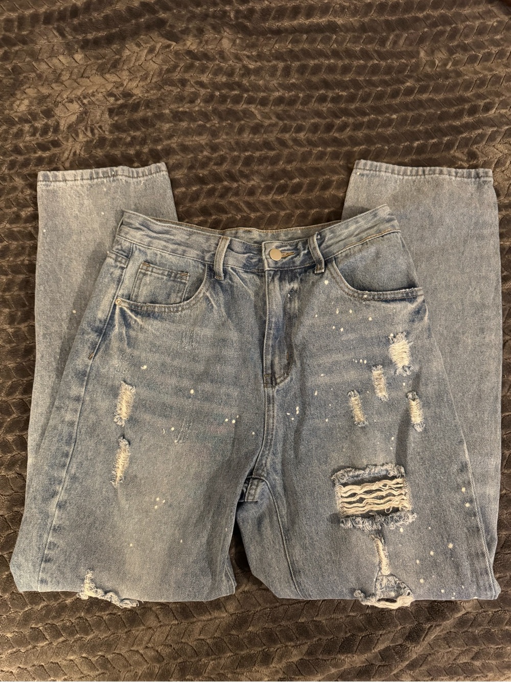 Women’s Distressed Light Blue Jeans